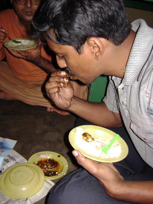 Having Golbari mutton brought by Samprit da at Yo innogoration day. Snehasish at his usual form here.